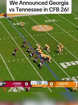 We Announced Georgia vs Tennessee in CFB 26! #collegefootball26 #cfb26 #thegoosetv #announcing #gaming 