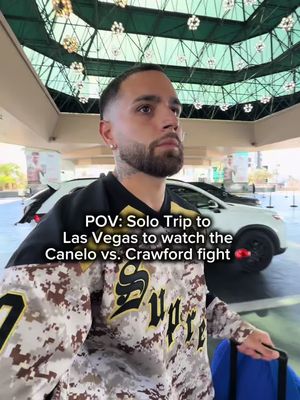 Had to pull up to Vegas for the Canelo vs. Crawford fight 🥊 Who you guys got winning? #pov #solotrip #traveling #lasvegas #canelocrawford 