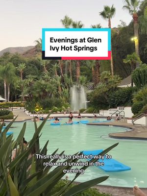 Did you know @Glen Ivy Hot Springs is open at night now? You can visit Friday-Sunday from 4pm-9pm through October 25th. All the pools are open (including Club Mud), plus there's live music, drinks, and plenty of time to relax in the mineral pools and hot springs as the sun sets. 📍Glen Ivy Hot Springs | 25000 Glen Ivy Rd, Corona CA 🔗 More Info: GlenIvy.com #GlenIvyHotSprings #GlenIvySpaPartner #wellness #spa #losangeles 