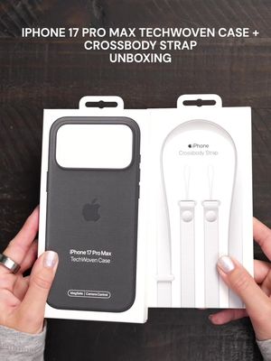 Unboxing the new iPhone 17 pro max techwoven case and crossbody strap! Now I just need my iPhone 17  🥰 #iphone #Tech 