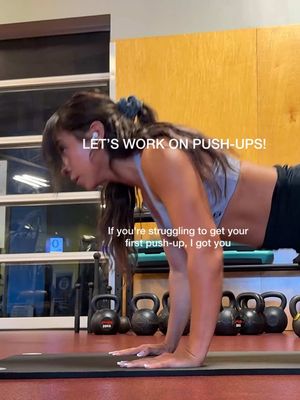Learn them & challenge everyone to a push up competition 🙂‍↕️  When I first tried pushups I was SO determined but honestly wasn’t getting very far. My elbows were flaring, I couldn’t get myself off the floor, and I thought JUST having upper body strength would make it happen.  What actually helped was slowing down, learning the right form, and building strength with these progressions!  Let me know if you try these out! I am very sore from doing a million push up variations for the sake of this vid so I hope it helps!!! ☺️ - - - - #pushupprogression #pushupsforbeginners #strengthtrainingforwomen #upperbodystrength #bodyweighttraining            