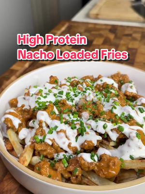HIGH PROTEIN loaded Nacho Fries in 30 mins 🤯 (recipe 👇🏽) Macros per serving rice not included per serving (x3 servings): approx 458 calories |41g P | 32g C | 19g F Ingredients: For the fries: 2 medium russet potatoes cut into thin fries 🥔 Salt, to taste 🧂  Avocado oil spray 🥑  For the nacho beef: 16 oz 93% lean ground beef 🥩 Salt n Pepper, to taste 🧂  1/2 packet taco seasoning🌶️ 1/2 cup fairlife 2% milk 🥛 1/2 cup any broth 🥣 3 slices velveeta cheese singles 🧀 Yogurt ranch:  Full recipe in my new meal prep cookbook  PG.72 just comment “cookbook” and I’ll send you the link 🥳 Comment “newsletter” for a link to my free weekly newsletter with recipes STRAIGHT to your Inbox every Sunday 📥  . . . . #icekarim #healthyrecipes #EasyRecipes #mealprep #quickrecipes 