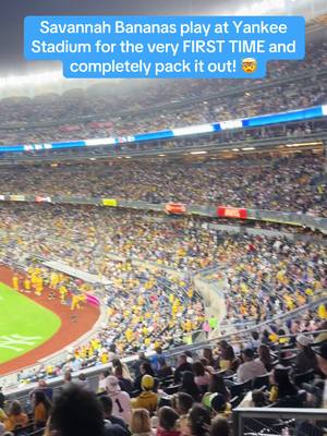 Sold out crowd for the Bananas YS debut!🍌 #tickpick #savannahbananas #baseball #yankeestadium 