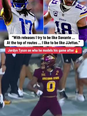Jordyn Tyson’s modeling his game after some of the best to ever do it 🐐🔥 #cfb #CollegeFootball #asu #nfl #wr  