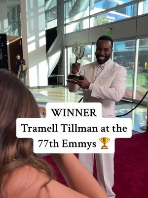Tramell Tillman is a first-time Emmy winner as an Outstanding Supporting Actor in a Drama Series for #Severance! 🤩  #Emmys #77themmys #televisionacademy 