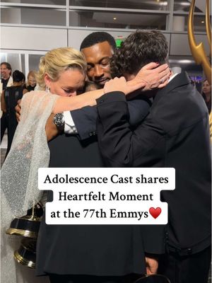 The Adolescence cast shares a heartwarming moment after winning the Emmy for Outstanding Limited or Anthology Series! ♥️ #Emmys #TelevisionAcademy #77thEmmys 