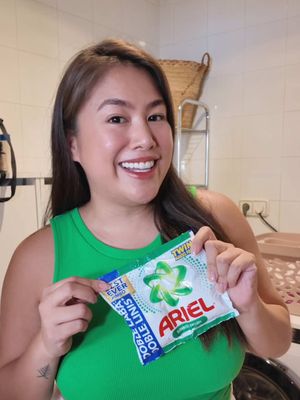 Being a mom, entrepreneur, and everything in between isn’t easy—but I’ve learned to make space for the things that matter. 💚 One hack that’s made a difference? Ariel Twin Jumbo Pack. With just one wash, even the toughest stains are gone. No extra effort, no extra steps. Now, laundry’s one less thing to worry about. @Ariel Detergent PH #ArielTwinJumboPack ASC Reference Code: P0179P091125A