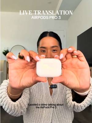 Testing the LIVE TRANSLATION on the AirPods Pro 3 👀✨ #airpodspro3 #airpodslivetranslation #airpods #airpodspro #livetranslation   