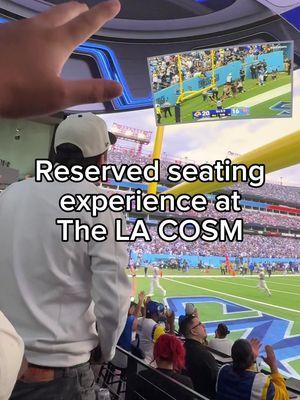 Reserved seating experience at the Los Angeles COSM #cosm #rams #larams #footballszn #nfl 