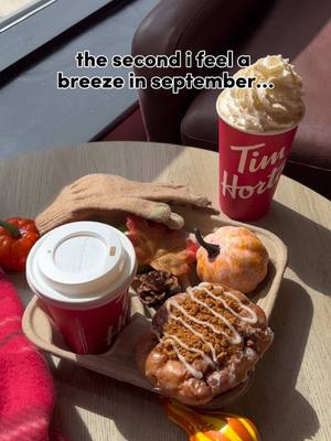 Pumpkin Spice Latte, scarf, emotional soundtrack, the whole seasonal personality shift🤪 It’s officially PSL season at Tims🎃 #Autumn #PumpkinSpice #TimHortonsUK #PSL #TimHortons 