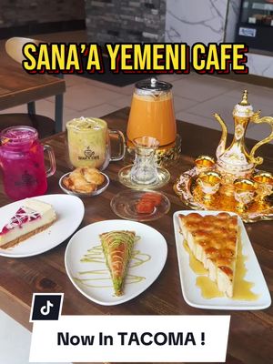 Sana’a Yemeni cafe storm heats up Tacoma! 🌪️☕️ Stopped by Sana’a Cafe (2505 S 38th St, Tacoma) and instantly fell in love with the shiny traditional Yemeni décor and warm service. Drinks & treats I tried: ✨ Mango Passion Fruit Refresher  ✨ Iced Pistachio Latte - highly recommended ✨ Adeni Chai – perfectly balanced, one of my best, hit my sweet spot ❤️ ✨ Arabic Light Roast - refreshing 🍰 Strawberry Cheesecake – amazing!! 🍯 Honeycomb bread – loved it 🥐 Apple Croissant 🍮 Tulumba Follow @seattlehalalfoodie for more halal food finds across the PNW. 🌍🍴@Sana’a Cafe in Tacoma @Sanaa cafe  #TacomaEats #SeattleHalalFoodie #seattlehalal #tacomahalal #SeattleFoodies #TacomaFoodie #PNWFood #AdeniChai #HalalSeattle #YemeniCafe #tacomacafe #sanaacafe
