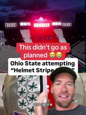 Should Ohio State try another “helmet stripe game”? #CollegeFootball #ohiostatefootball #ohiostatebuckeyes #bigtenfootball 