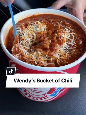 A bucket of chili is ALWAYS the answer! 🫘 Did you know Wendy's sells chili by the bucket? 😮 This "Family-Sized" chili is truly a game-changer for camping, sporting events, picnics, or even a roadtrip! Click the link in the @allrecipes bio to read all about this chili. ➡️ 🧑‍🍳: @Natalie  #wendys #chilli #bucketofchili #wendyschili #chilibucket