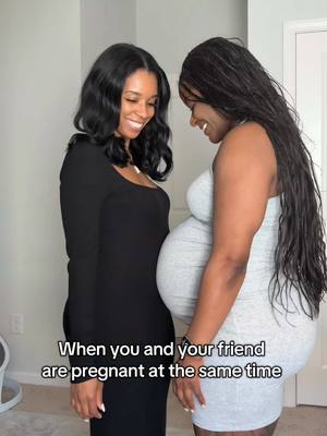 Baby besties on the way! 🫶🏽 This video started back in February when I found out I was pregnant, and we picked it up again last week when my friend welcomed her little one. Can’t wait for our babies to grow up side by side! #pregnant #pregnantmama #pregnantcheck #thirdtrimesterbelike #friendgoals #expectingmom  #bestfriend #pregnancy #bestfriendsgoals #pregnanttiktok #pregnantlife #pregnancyjourney