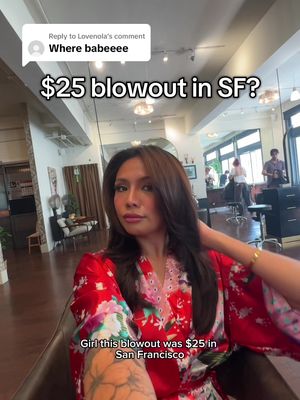 Replying to @Lovenola @Sanctuary Salon SF book with @Ariana !!! Send her a DM!  #sanfrancisco #hairsalon #blowout #hairtok #fyp 