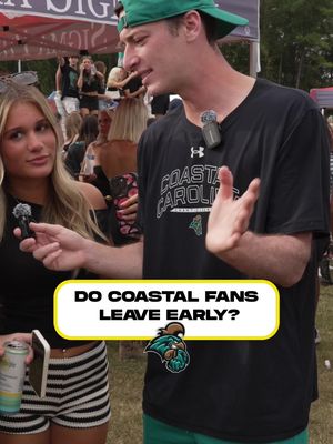 Is the rumor true: Do Coastal Carolina fans always leave at halftime? 👀 (Coastal Carolina YouTube video dropping Thursday - Link in Bio)  #cfb #CollegeFootball #coastalcarolina 