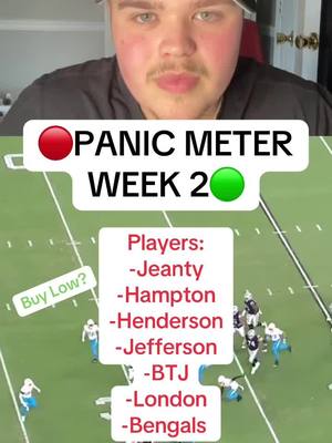 Panic Meter for Fantasy Football week 2…#fantasyfootball #fantasyfootballtips #fantasyfootballdraft #fantasyfootballadvice #nflfootball 