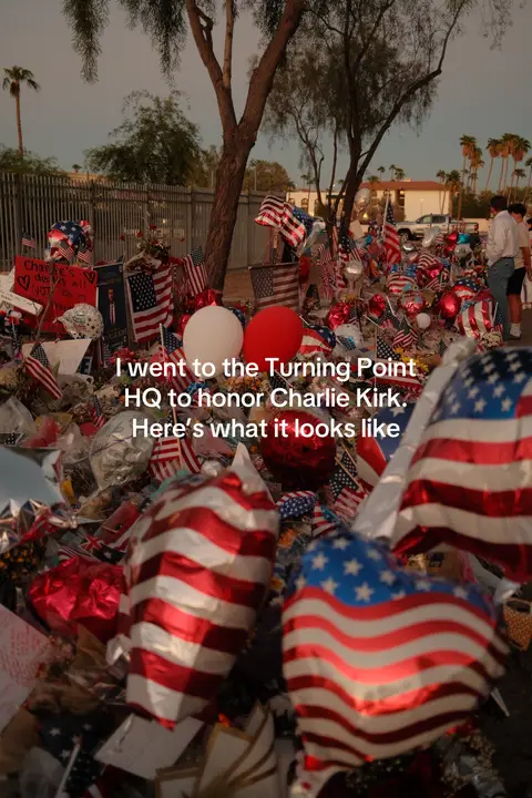 Let these photos tell you a story. “May Charlie be received into the merciful arms of Jesus, our loving savior.” #charliekirk #christian #freedom #jesus 