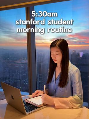 5:30am stanford student morning routine 💫  #productivity #discipline #Vlog #studytok #pilates @lululemon @Victoria’s Secret @Tatcha US @Garage Clothing @aerie @Olaplex @Diorbeauty @alo @Four Seasons Hotels 