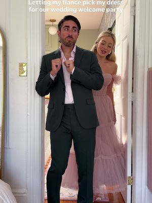 Letting my fiancé (now husband 🥹) pick my outfit for our wedding welcome party 🥂 did he choose correctly?