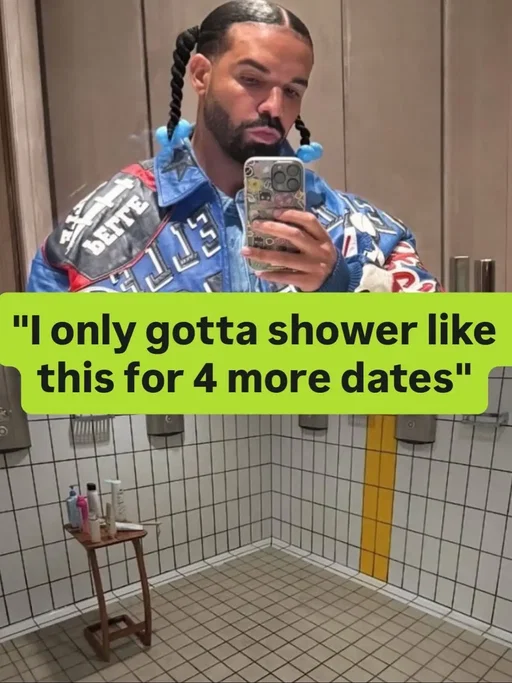 Drake showing off his shower setup as the tour wraps up 😭 Y’all think ‘Iceman’ is finally coming after this⁉️