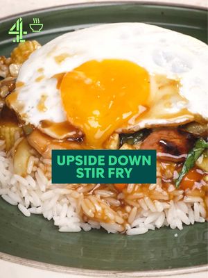 Bol Renversé; it’s delicious and it’s from Mauritius! Stay to the end to watch the most dramatic @Justin plating sequence. Serves 2  Total time: 30-35 mins  Ingredients  For the stir-fry:  200g chicken thigh, sliced  2 Chinese sausages, sliced  1 carrot, sliced   2-3cm ginger, chopped   2-3 cloves garlic, chopped   Handful of baby corn   6–8 mushrooms, sliced  1 head of bok choy, chopped  4 tbsp oyster sauce  1 tbsp dark soy sauce  1 tbsp Chinese rice wine   2 tbsp cornflour mixed with 2 tbsp cold water  2 cups water  1 chicken stock cube   Salt and pepper, to taste  Oil, for stir-frying    For assembly:   1 egg 1 bowl of cooked rice    Method  1. Cook the rice and set aside   2. Heat oil in a wok over medium-high heat. Season the chicken with salt and pepper, then stir-fry until golden and cooked through. Remove and set aside    3. In the same wok, add the Chinese sausage and stir-fry for about 30 seconds. Then add the carrots, baby corn, and mushrooms. Stir-fry for another minute.    4. Return the chicken to the wok. Add oyster sauce, white wine, dark soy sauce, bok choy, and water. Cover and let simmer briefly   5. Remove the lid, add the cornflour mixture, and stir until the sauce thickens. Adjust seasoning   6. In each bowl, place a fried egg at the bottom. Spoon in the stir-fry mixture until halfway full. Top with rice, pressing down lightly   7. Place a plate over the bowl and flip. Lift the bowl carefully to reveal the layered dome   8. Sprinkle with herbs if using. Serve immediately #magicbowl #mauritius #mauritianfood #stirfry #rice 