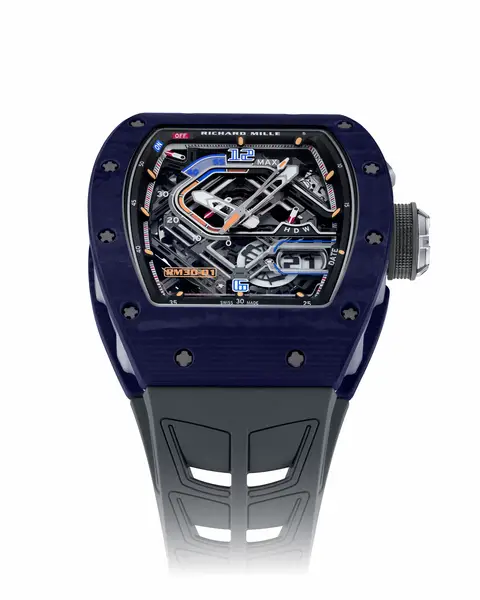 The RM 30-01 Automatic with Declutchable Rotor epitomises not only the quintessence of the brand, but also the many aesthetic adventures that Richard Mille has undertaken for more than twenty years.