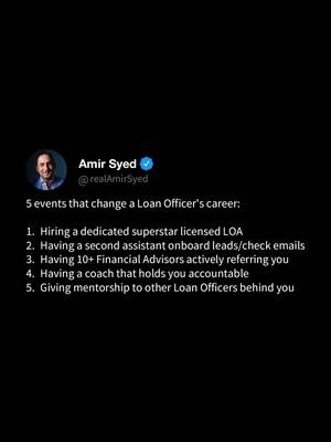 Stop waiting for luck. Start making moves. 💪 The difference between an average Loan Officer and a top-performing one isn’t just hard work, it’s the moments that change everything. Which of these five events can you implement this month? Share in the comments! #LoanOfficer #Market #Business
