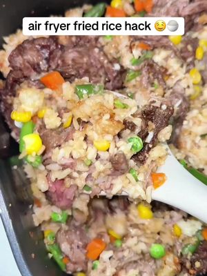 The easiest fried rice you’ll ever make 🍚✨ #kroger #friedrice #foodasmr #CookingHacks #airfryerrecipe @shanilcooks // dairy free eats 