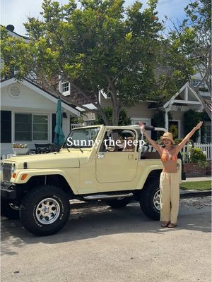 The story of….sunny 💛 crazy before and after of our 2002 jeep wrangler beach runner 