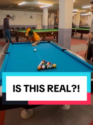 Chat is this billiards shot real?? 🤯 @Emile Loudwig  #billiards  #pool  #trickshot @FanDuel 