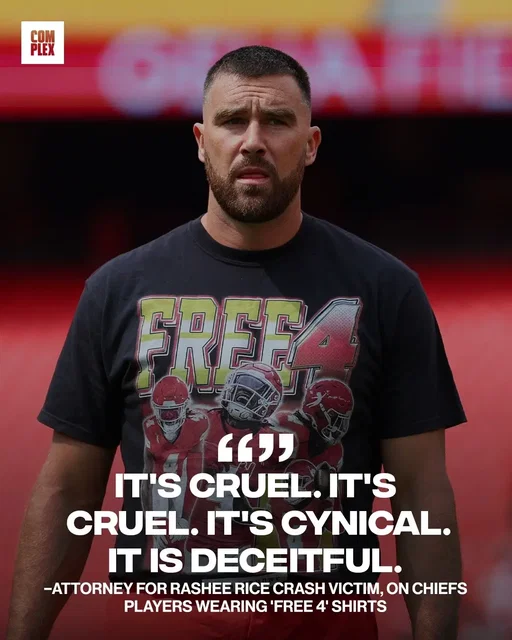 Attorney Marc Lenahan, whose client was injured in the car crash with Rashee Rice had a lot to say in regards to the ‘Free 4’ shirts  (Via: @fox4news) #traviskelce #nfl 