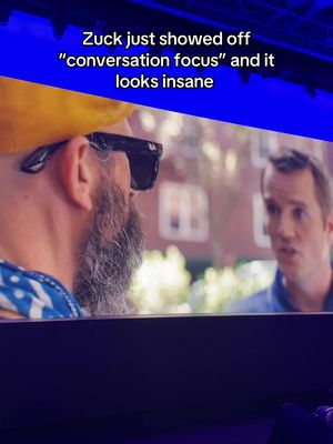 Conversation focus on AI glasses is a game changer #meta #metaai #zuck