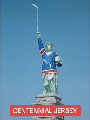 Looking good, Lady Liberty. 🤝   #nyr #hockey #centennial #jersey #NHL 