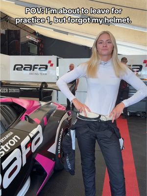 POV: I’m about to leave for practice 1, but I forgot my helmet…  @jemhepworth24 