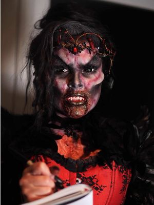 Monster Café 🧛🏻‍♀️ I love @Devon Palmer’s skits so much I had to use one of his audios for my makeup videos 😂 If you want more lemme know cos I may have filmed a LOT 😛✌🏻#sfxmakeup #halloween #cosplay #skit #fyp 