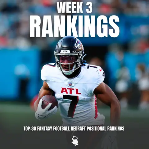 🚨 Week 3 is here! Swipe to see my top-30 rankings at each position for fantasy football!  #FantasyFootball #fyp #nfl #football #FantasyFootballTips 