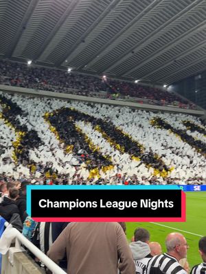 Champions League nights are back at St James’s Park #championsleague #barcelona 