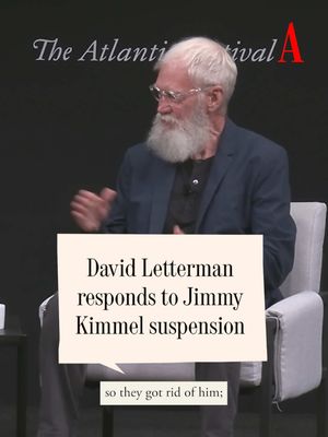 David Letterman to Jeffrey Goldberg on Jimmy Kimmel’s suspension: “You can’t go around firing somebody because you’re fearful or trying to suck up to an authoritarian—a criminal—administration in the Oval Office. That’s just not how this works.” Click the link in our bio to watch the full conversation. 