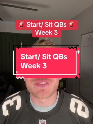 Start and Sit QBs for week 3 of fantasy football #fantasyfootballtips #fantasyfootballadvice #fantasyfootball 