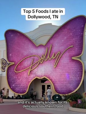 TOP 5 FOODS I ATE IN DOLLYWOOD 🦋🎢 #hosted Dollywood was Trip Advisor’s Number 1 Theme Park in 2024 in the US, and is known for their delicious southern food!  they have more than 50 rides, shows and entertainment for the whole family, and lots of Smoky Mountain vibes! #pigeonforge #gatlinburg #dollywood #foodreview 