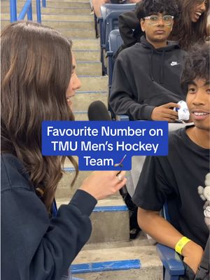 Who’s your favourite number?🏒 #TMU #Homecoming #hockey #sports #hockeygame 