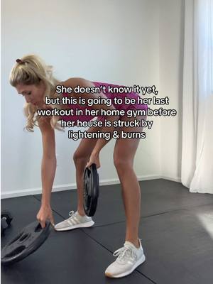 At least I can laugh (or make a TikTok) about it now😅🔥 #homegym #housefire #lighteningstrike #fitness 