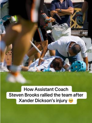 “Take a deep breath… More than ever, let’s do this together.” 🩵 After Xander Dickson went down due to injury, the @New York Atlas had even more to play for. Now, they’re forever Champions.  #injury #coach #lacrosse #leader #wholesome 