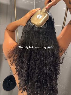 Full curly hair wash day routine asmr 🫧 Loved doing this routine because it left my curls feeling so juicy and looking so defined! Products used @Olaplex Rich Hydration hair mask @Fenty Hair shampoo @The Doux Hair Care bee girl custard @Innersense Organic Beauty I create finish @JVN Hair shine drops @LOCCITANE almond hair mist #olaplexpartner #curlyhairroutine #naturalhair #grwm #washday 