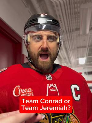 the question you’ve all been waiting for🥁🥁 #teamconrad #teamjeremiah #tsitp #blackhawks #tinymic 