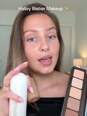 Recreating Hailey Bieber’s makeup ✨ @Mary Phillips Underpainting Palette Light  @m.ph by Mary Phillips Blush Brush  The Overliner Lip Pencil Skinny Dip @rhode skin Glazing Mist  Peptide Lip liner Twist  Pocket Blush Sprinkle  @VIOLETTE FR Matte Blush Ines @Hourglass Cosmetics Minimalist Eyeshadow Palette  @Diorbeauty Overvolume Mascara  . . . . . @Hailey Bieber  #haileybieber #haileybiebermakeup #rhodeblush #rhodesprinkleblush #maryphillipsmakeup 
