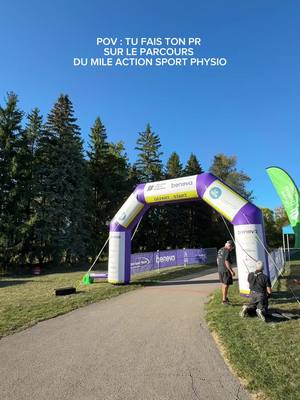 Pensez-vous battre notre PR? 2:37 ⏱ (Promis, aucun mouton au départ) 🙃 #Running #mtlmarathon #runner #marathonbenevademontréal #miles 