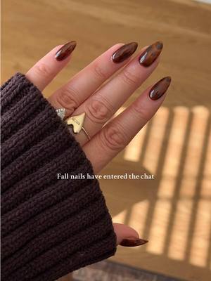 Did these last fall and had to do again! #tortoiseshellnails #fallnails #nailinspo #boycottboringnails 