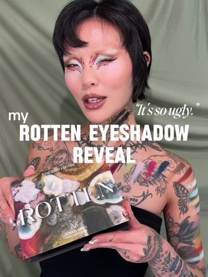 @Blend Bunny Cosmetics x Mei Pang!!!!!!!! Can you believe it 🥹😭 Swatch and reveal time!!  All of the tones for Rotten were chosen from the gorgeous tones you see in mold. Damp, fuzzy, velvety, moist spreads of nasty but perfect shades.  Pale blues, moldy greens, rusty oranges, mustard yellow, the most perfect deep red, cool brown, humid black, fuzzy white… and more. $42 USD Efflorescence, the process of water evaporation that leaves salt or crystal deposits behind, felt like the perfect name for our iridescent topper palette. The shades are stunning alone or on top of other colors (black is chef’s kiss!) electric teal, violet purple, pretty pink, minty green, golden yellow, and a glowing indigo blue. $32 USD Bioluminescent algae, sometimes called Blue Tears, was the inspiration for our lip glaze. A cloudy gray base with sparkles that flip from blue to purple depending on how the light catches it, all swimming in a light honey scent.  $15 USD Thank you so much for the love and support you all have shown us on this collection. We knew going this route for a theme was slightly risky and off the beaten path- and the reception to it has been a dream! Just confirming we are indeed surrounded by our people. 🥹  Launch details: September 26 9 AM PST, 12 PM EST